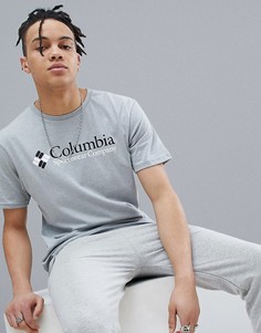 Серая меланжевая футболка с логотипом Columbia - Серый