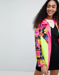 Куртка колор блок с цветочным принтом ASOS DESIGN - Мульти