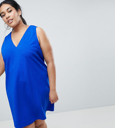 Свободное платье с V-образным вырезом AX Paris Plus - Синий