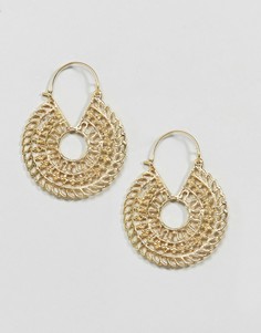 Серьги-кольца с вырезами ASOS DESIGN - Золотой