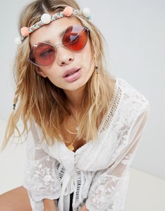 Повязка на голову с помпонами ASOS DESIGN - Мульти