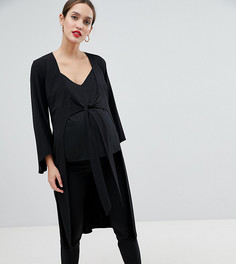 Топ с завязкой спереди Flounce London Maternity - Черный