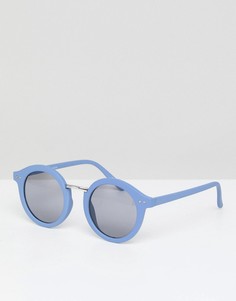 Круглые солнцезащитные очки Pieces - Синий
