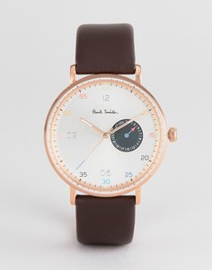 Часы с коричневым кожаным ремешком Paul Smith PS0060005 Gauge - 41 мм - Коричневый