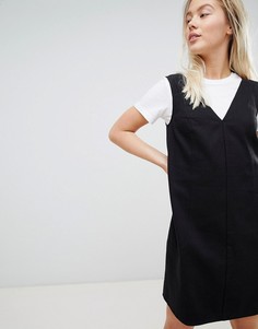 Свободное платье мини в стиле casual от ASOS DESIGN - Черный