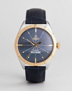 Часы с темно-синим кожаным ремешком Vivienne Westwood VV195NVNV Conduit - Темно-синий