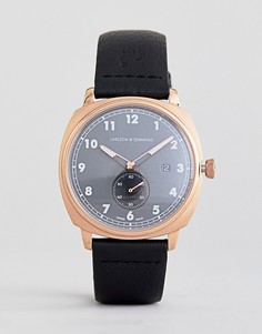 Часы с кожаным ремешком Larsson &amp; Jennings Meridian 38 мм - Черный