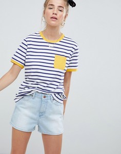 Футболка в полоску с контрастным карманом ASOS DESIGN - Мульти