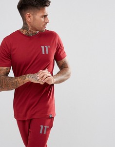 Красная обтягивающая футболка 11 Degrees - Красный