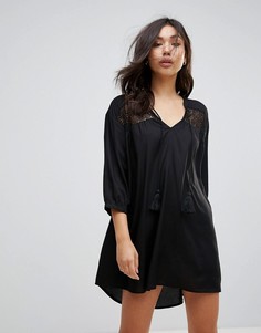 Платье-туника с вышивкой Vero Moda - Черный