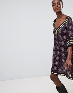 Платье А-силуэта с принтом Raga Elena - Черный