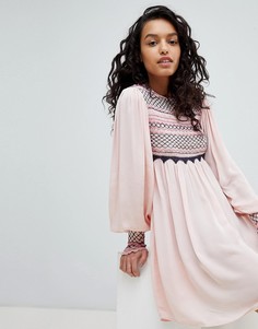 Свободное платье Free People - Розовый