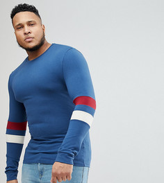 Обтягивающий лонгслив с контрастными вставками на рукавах ASOS DESIGN Plus - Мульти