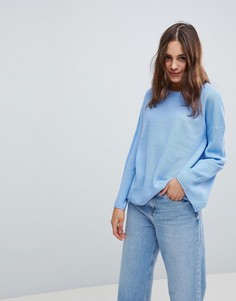 Вязаный джемпер с рукавами клеш Brave Soul Mossley - Синий