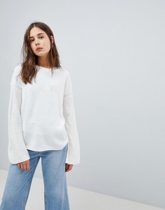 Вязаный джемпер с рукавами клеш Brave Soul Mossley - Белый