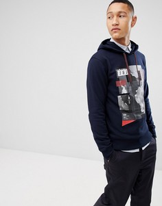 Худи с принтом Jack &amp; Jones - Темно-синий