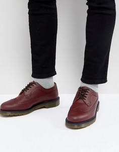 Броги вишнево-красного цвета Dr.Martens 3989 - Красный