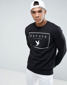 Свитер с логотипом Devote - Черный