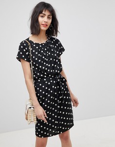 Платье в горошек с завязкой на талии Vero Moda - Мульти