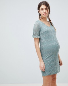 Свободное кружевное платье для кормящих мам Mamalicious - Зеленый Mama.Licious