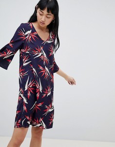 Платье с пальмовым принтом b.Young - Мульти