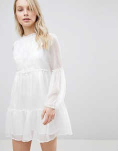 Платье с присборенной юбкой Glamorous - Белый