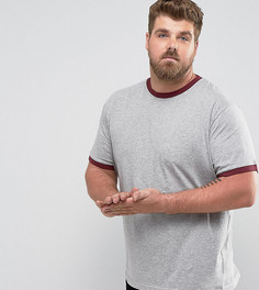 Футболка с окантовкой Brave Soul PLUS - Серый