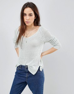 Легкий свободный джемпер Brave Soul Joy - Зеленый