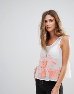 Топ с вышивкой Glamorous - Белый