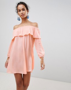 Платье с открытыми плечами Glamorous - Розовый