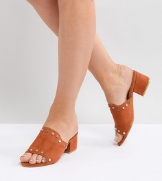 Мюли с заклепками для широкой стопы Truffle Collection - Розовый