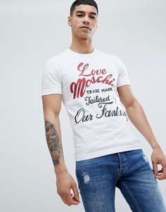 Футболка с принтом логотипа Love Moschino - Белый