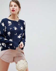 Блузка с длинными рукавами и цветочным принтом Vila - Мульти