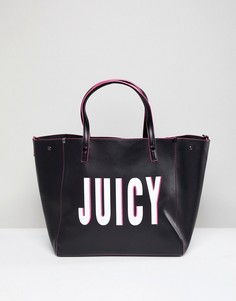 Сумка-тоут с большим логотипом Juicy Couture - Черный