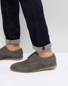 Серые замшевые туфли на шнуровке Frank Wright - Серый