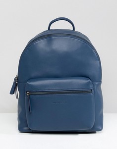 Кожаный рюкзак с контрастными ремешками Smith And Canova - Синий