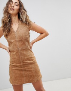 Замшевое платье Pepe Jeans New Clare - Коричневый