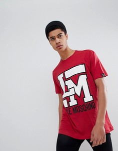 Футболка с принтом логотипа Love Moschino - Красный