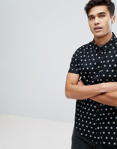 Рубашка со звездным принтом Brave Soul - Черный