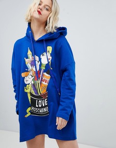 Платье с капюшоном Love Moschino - Синий