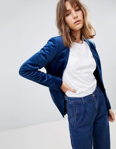 Бархатный блейзер Selected Velie - Темно-синий