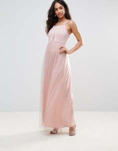 Сетчатое платье макси из органзы BCBC - Розовый Bcbg Max Azria