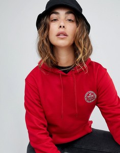 Красный худи с принтом на спине Vans Established 66 - Красный