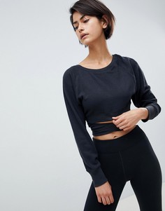 Свитшот с запахом и завязкой Free People Movement Superwoman - Черный