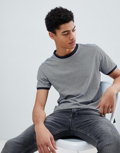 Двухслойная футболка в полоску Brave Soul - Темно-синий