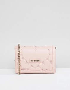 Сумка на плечо с сердцем и цепочкой Love Moschino - Розовый