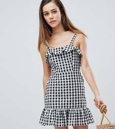 Платье мини в клетку ASOS DESIGN Petite - Мульти