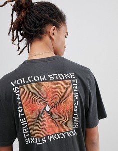 Футболка с принтом радиатора на спине Volcom - Черный