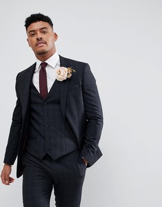 Темно-синий пиджак скинни в клетку River Island Wedding - Темно-синий