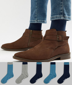 5 пар носков ASOS DESIGN - Синий